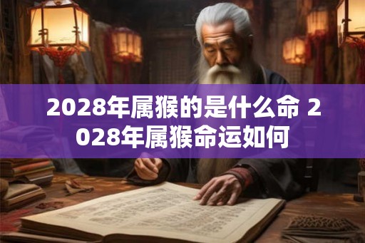 2028年属猴的是什么命 2028年属猴命运如何