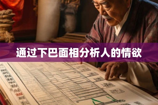 通过下巴面相分析人的情欲