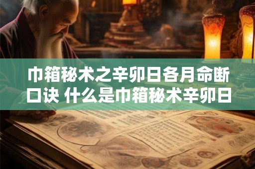 巾箱秘术之辛卯日各月命断口诀 什么是巾箱秘术辛卯日断命口诀