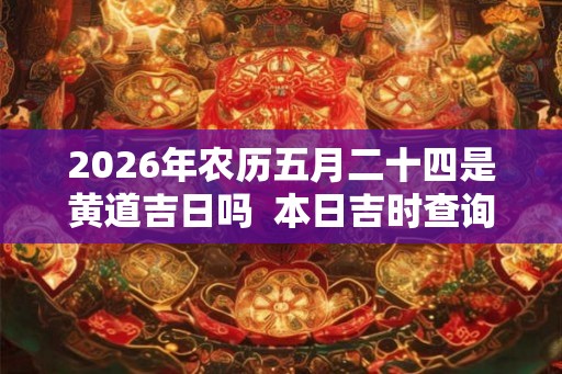 2026年农历五月二十四是黄道吉日吗  本日吉时查询