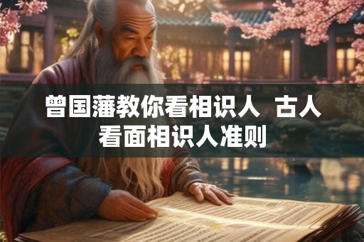 曾国藩教你看相识人  古人看面相识人准则