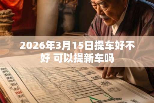 2026年3月15日提车好不好 可以提新车吗