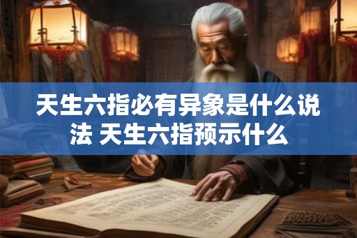 天生六指必有异象是什么说法 天生六指预示什么 天生六指必有异象是什么说法 天生六指预示什么