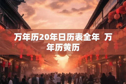 万年历20年日历表全年  万年历黄历
