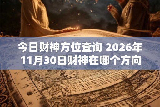 今日财神方位查询 2026年11月30日财神在哪个方向