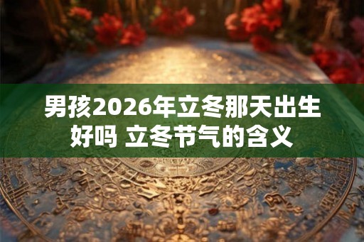 男孩2026年立冬那天出生好吗 立冬节气的含义