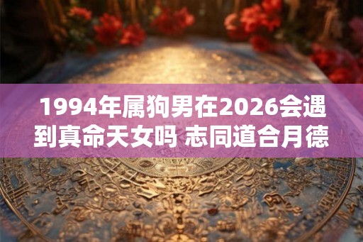 1994年属狗男在2026会遇到真命天女吗 志同道合月德照拂