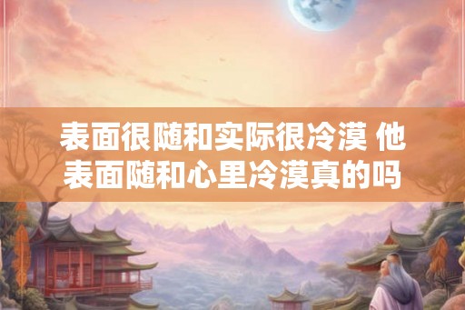 表面很随和实际很冷漠 他表面随和心里冷漠真的吗