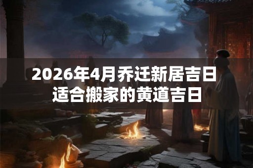 2026年4月乔迁新居吉日 适合搬家的黄道吉日