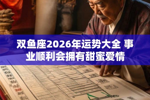 双鱼座2026年运势大全 事业顺利会拥有甜蜜爱情