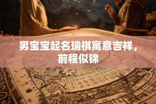 男宝宝起名瑞祺寓意吉祥，前程似锦