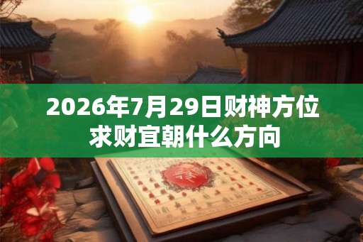 2026年7月29日财神方位 求财宜朝什么方向