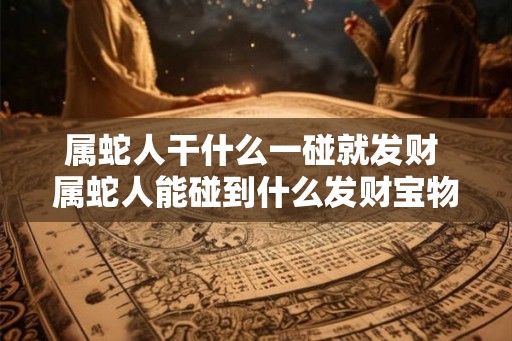 属蛇人干什么一碰就发财 属蛇人能碰到什么发财宝物