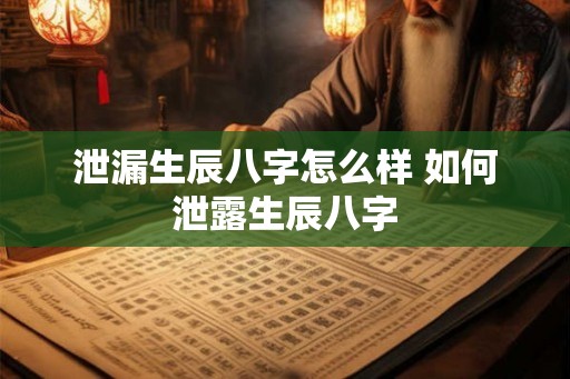 泄漏生辰八字怎么样 如何泄露生辰八字