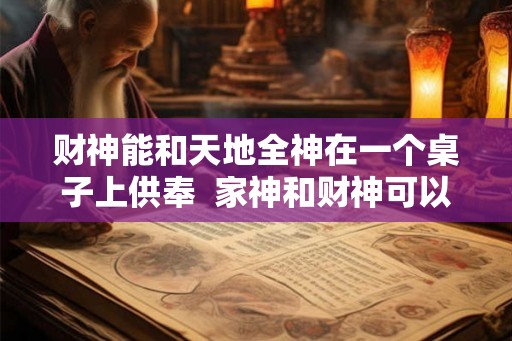 财神能和天地全神在一个桌子上供奉  家神和财神可以一起供奉吗