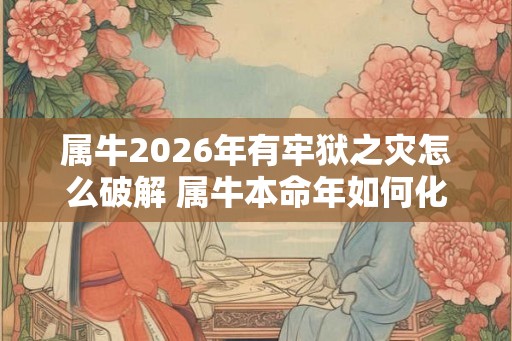 属牛2026年有牢狱之灾怎么破解 属牛本命年如何化解灾难