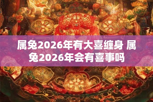 属兔2026年有大喜缠身 属兔2026年会有喜事吗