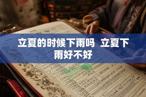 立夏的时候下雨吗  立夏下雨好不好