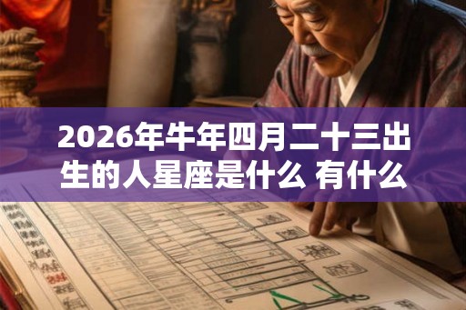 2026年牛年四月二十三出生的人星座是什么 有什么性格特点