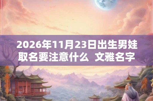 2026年11月23日出生男娃取名要注意什么 文雅名字解析 2026年11月23日出生男娃取名要注意什么 文雅名字解析