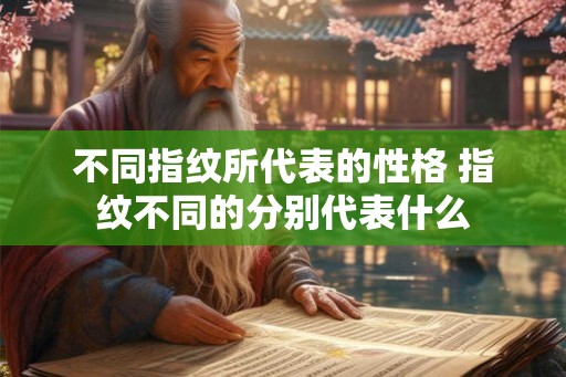 不同指纹所代表的性格 指纹不同的分别代表什么