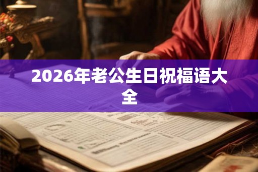 2026年老公生日祝福语大全