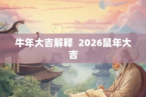 牛年大吉解释  2026鼠年大吉