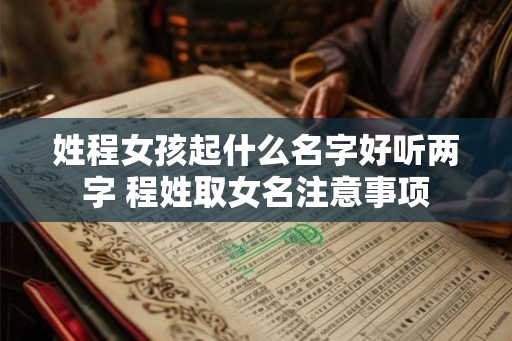 姓程女孩起什么名字好听两字 程姓取女名注意事项