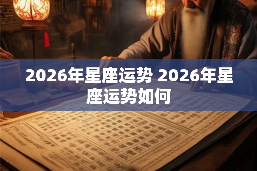 2026年星座运势 2026年星座运势如何