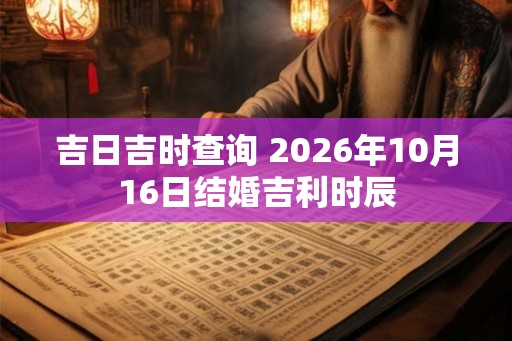吉日吉时查询 2026年10月16日结婚吉利时辰