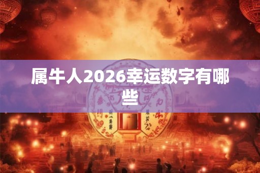 属牛人2026幸运数字有哪些