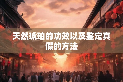天然琥珀的功效以及鉴定真假的方法