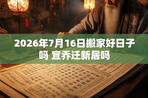 2026年7月16日搬家好日子吗 宜乔迁新居吗