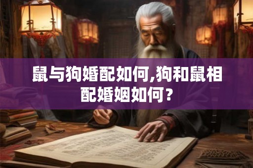 鼠与狗婚配如何,狗和鼠相配婚姻如何？