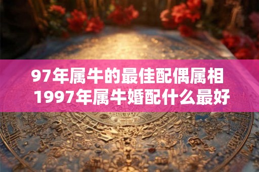 97年属牛的最佳配偶属相  1997年属牛婚配什么最好