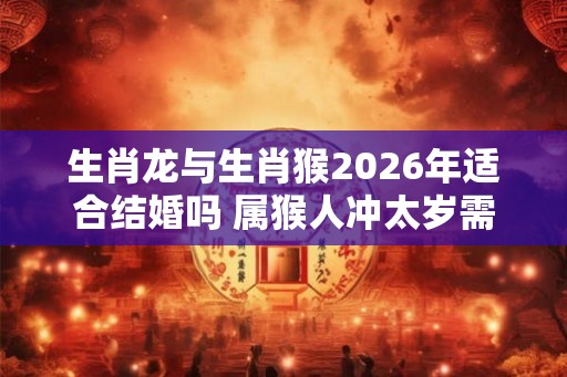 生肖龙与生肖猴2026年适合结婚吗 属猴人冲太岁需谨慎