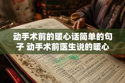 动手术前的暖心话简单的句子 动手术前医生说的暖心话是什么
