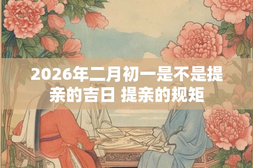 2026年二月初一是不是提亲的吉日 提亲的规矩