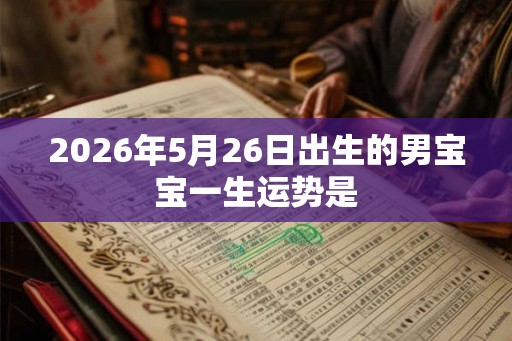 2026年5月26日出生的男宝宝一生运势是