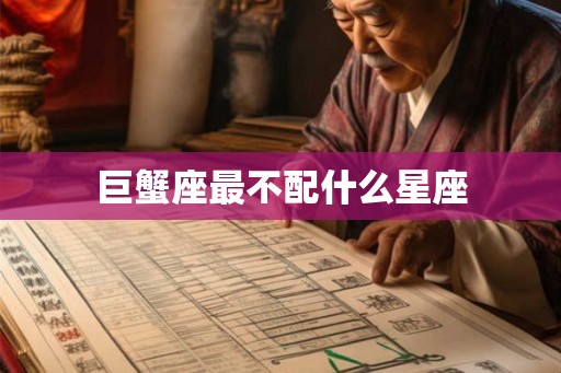 巨蟹座最不配什么星座
