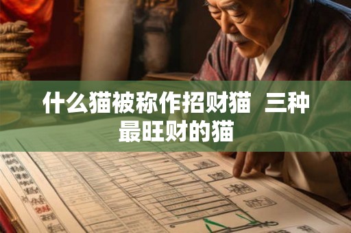 什么猫被称作招财猫  三种最旺财的猫
