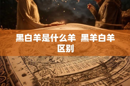 黑白羊是什么羊  黑羊白羊区别