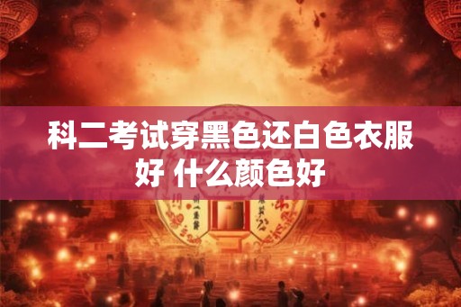 科二考试穿黑色还白色衣服好 什么颜色好 科二考试穿黑色还白色衣服好 什么颜色好