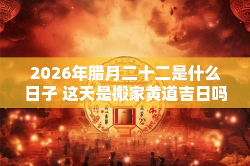 2026年腊月二十二是什么日子 这天是搬家黄道吉日吗