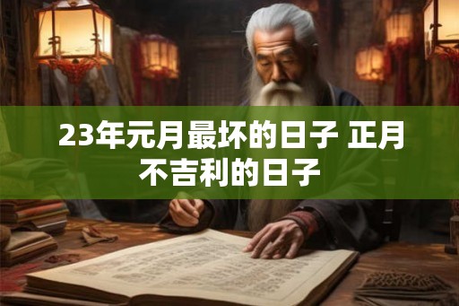 23年元月最坏的日子 正月不吉利的日子 23年元月最坏的日子 正月不吉利的日子