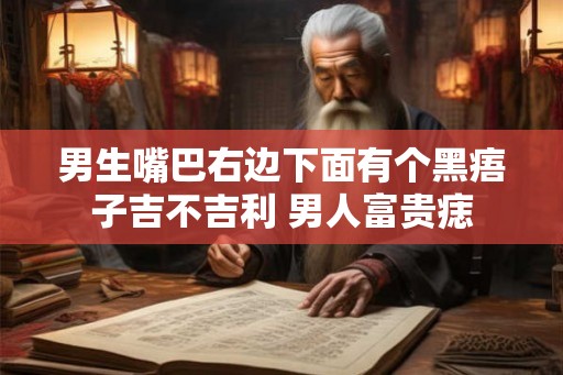 男生嘴巴右边下面有个黑痦子吉不吉利 男人富贵痣