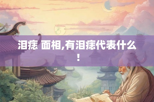 泪痣 面相,有泪痣代表什么！