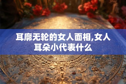 耳廓无轮的女人面相,女人耳朵小代表什么