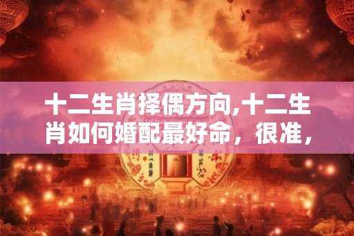 十二生肖择偶方向,十二生肖如何婚配最好命，很准，很邪门