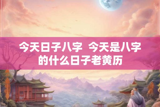 今天日子八字  今天是八字的什么日子老黄历